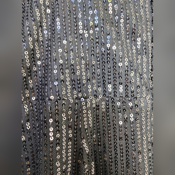 Area Stars Black Sequin Sleeveless Midi Dress, Women's Size Large - Picture 7 of 11